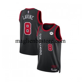 Maglia NBA Chicago Bulls Zach LaVine 8 Nike 2023-2024 City Edition Nero Swingman - Uomo